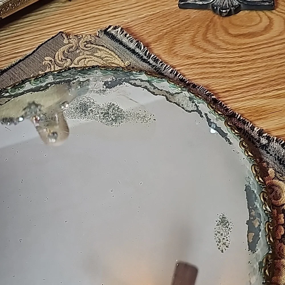 Vintage Beveled Glass Vanity Legged Mirror